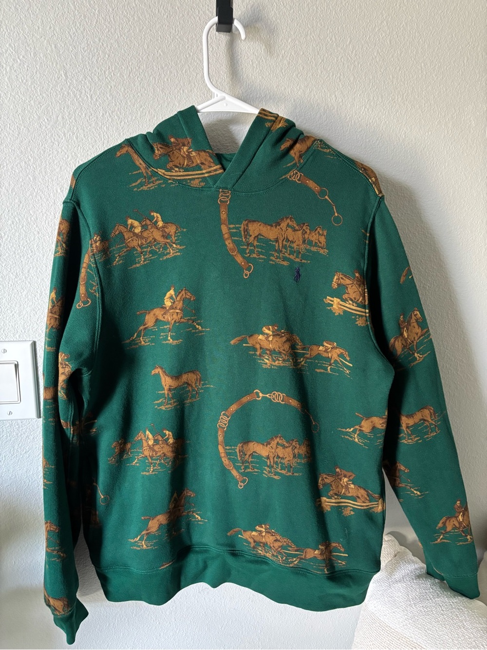 Polo by Ralph Lauren Green Equestrian Print Hoodie